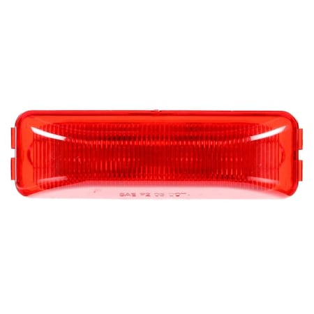 Truck-Lite Signal-Stat, Led, Red Rectangular, 4 Diode, Marker Clearance Light, P2, Male Pin, 12V, Bulk 1960-3